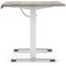 Air Lite 1600mm Height Adjustable Office Desk, White Leg, Grey Oak