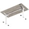 Air Lite 1600mm Height Adjustable Office Desk, White Leg, Grey Oak