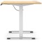 Air Lite 1600mm Height Adjustable Office Desk, White Leg, Maple