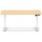Air Lite 1600mm Height Adjustable Office Desk, White Leg, Maple