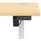 Air Lite 1600mm Height Adjustable Office Desk, White Leg, Maple
