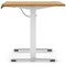 Air Lite 1600mm Height Adjustable Office Desk, White Leg, Oak