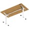 Air Lite 1600mm Height Adjustable Office Desk, White Leg, Oak