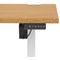 Air Lite 1600mm Height Adjustable Office Desk, White Leg, Oak