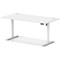 Air Lite 1600mm Height Adjustable Office Desk, White Leg, White