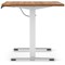 Air Lite 1600mm Height Adjustable Office Desk, White Leg, Walnut