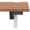 Air Lite 1600mm Height Adjustable Office Desk, White Leg, Walnut