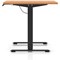 Air 1200mm Scalloped Edge Height Adjustable Desk, Black Leg, Beech