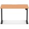 Air 1200mm Scalloped Edge Height Adjustable Desk, Black Leg, Beech