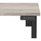 Air 1200mm Scalloped Edge Height Adjustable Desk, Black Leg, Grey Oak