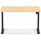 Air 1200mm Scalloped Edge Height Adjustable Desk, Black Leg, Maple