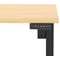 Air 1200mm Scalloped Edge Height Adjustable Desk, Black Leg, Maple