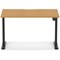 Air 1200mm Scalloped Edge Height Adjustable Desk, Black Leg, Oak