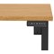 Air 1200mm Scalloped Edge Height Adjustable Desk, Black Leg, Oak