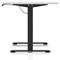 Air 1200mm Scalloped Edge Height Adjustable Desk, Black Leg, White