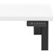 Air 1200mm Scalloped Edge Height Adjustable Desk, Black Leg, White
