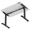 Air 1200mm Scalloped Edge Height Adjustable Desk, Black Leg, White