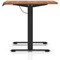 Air 1200mm Scalloped Edge Height Adjustable Desk, Black Leg, Walnut