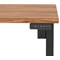 Air 1200mm Scalloped Edge Height Adjustable Desk, Black Leg, Walnut