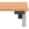 Air 1200mm Scalloped Edge Height Adjustable Desk, Silver Leg, Beech