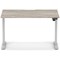 Air 1200mm Scalloped Edge Height Adjustable Desk, Silver Leg, Grey Oak