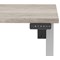 Air 1200mm Scalloped Edge Height Adjustable Desk, Silver Leg, Grey Oak
