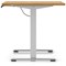 Air 1200mm Scalloped Edge Height Adjustable Desk, Silver Leg, Oak