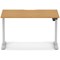 Air 1200mm Scalloped Edge Height Adjustable Desk, Silver Leg, Oak