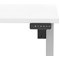 Air 1200mm Scalloped Edge Height Adjustable Desk, Silver Leg, White