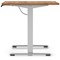 Air 1200mm Scalloped Edge Height Adjustable Desk, Silver Leg, Walnut
