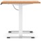 Air 1200mm Scalloped Edge Height Adjustable Desk, White Leg, Beech