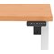 Air 1200mm Scalloped Edge Height Adjustable Desk, White Leg, Beech