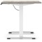 Air 1200mm Scalloped Edge Height Adjustable Desk, White Leg, Grey Oak