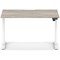 Air 1200mm Scalloped Edge Height Adjustable Desk, White Leg, Grey Oak