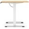 Air 1200mm Scalloped Edge Height Adjustable Desk, White Leg, Maple