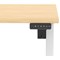 Air 1200mm Scalloped Edge Height Adjustable Desk, White Leg, Maple