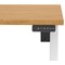 Air 1200mm Scalloped Edge Height Adjustable Desk, White Leg, Oak