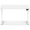Air 1200mm Scalloped Edge Height Adjustable Desk, White Leg, White