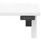 Air 1200mm Scalloped Edge Height Adjustable Desk, White Leg, White