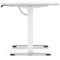 Air 1200mm Scalloped Edge Height Adjustable Desk, White Leg, White