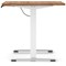Air 1200mm Scalloped Edge Height Adjustable Desk, White Leg, Walnut