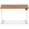 Air 1200mm Scalloped Edge Height Adjustable Desk, White Leg, Walnut