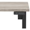 Air 1400mm Scalloped Edge Height Adjustable Desk, Black Leg, Grey Oak