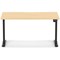 Air 1400mm Scalloped Edge Height Adjustable Desk, Black Leg, Maple