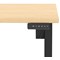 Air 1400mm Scalloped Edge Height Adjustable Desk, Black Leg, Maple