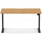 Air 1400mm Scalloped Edge Height Adjustable Desk, Black Leg, Oak