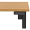 Air 1400mm Scalloped Edge Height Adjustable Desk, Black Leg, Oak