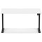 Air 1400mm Scalloped Edge Height Adjustable Desk, Black Leg, White