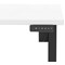 Air 1400mm Scalloped Edge Height Adjustable Desk, Black Leg, White