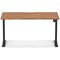 Air 1400mm Scalloped Edge Height Adjustable Desk, Black Leg, Walnut